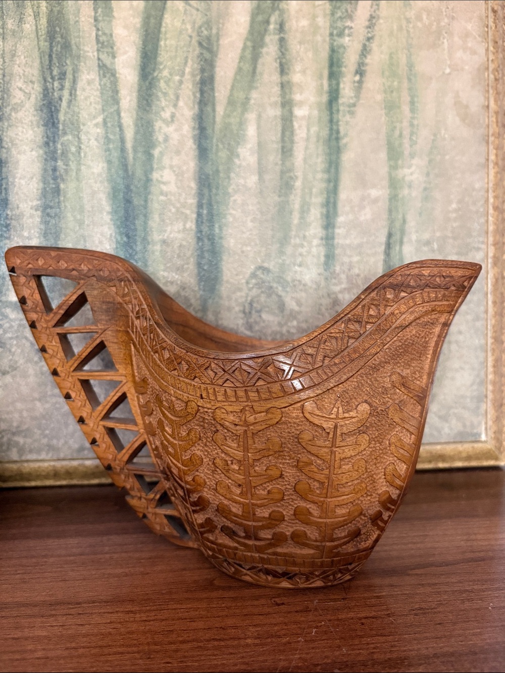 Vintage Handcrafted Yugoslavian Wedding Cup Balkans Shepard Cup Folk Art Carving